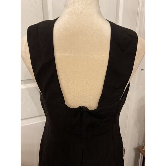 NWT Halston Andie Stretch Crepe Cocktail Mini Dress in Jet Black, 12 - Picture 5 of 8